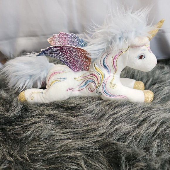 EINHORN PARADIES SKY Unicorn Plush Die Spiegelburg blue cotton candy hair rare - Picture 3 of 8